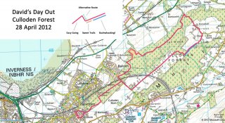 Culloden Woods & Forest Mountain Bike Map